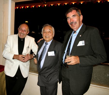 Richard Hide with Admiral Chan Chak's son Donald Chan and late elder brother David Hide in Hong Kong Christmas Day 2009. 
	Click here for more on David